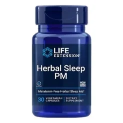 LIFE EXTENSION Herbal Sleep PM 30 veg caps.