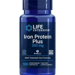 LIFE EXTENSION Iron Protein Plus 300 mg 100 veg caps.