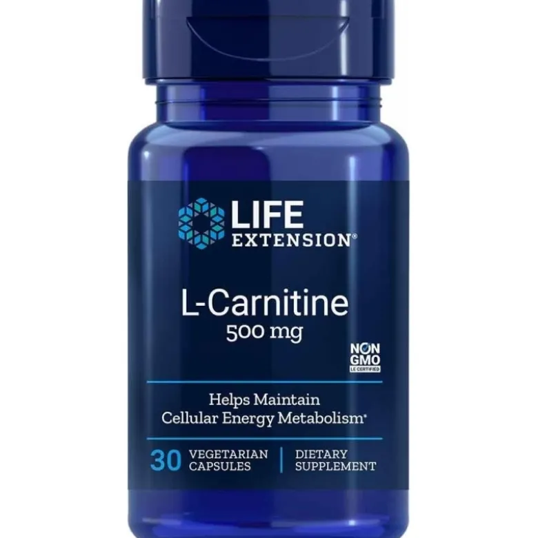 LIFE EXTENSION L-Carnitine 500 mg 30 veg caps.