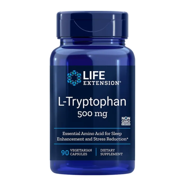 LIFE EXTENSION L-Tryptophan 500 mg 90 veg caps.