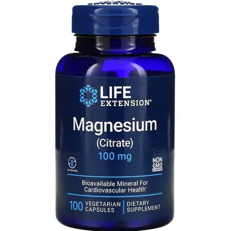 LIFE EXTENSION Magnesium Citrate 100 mg 100 caps.