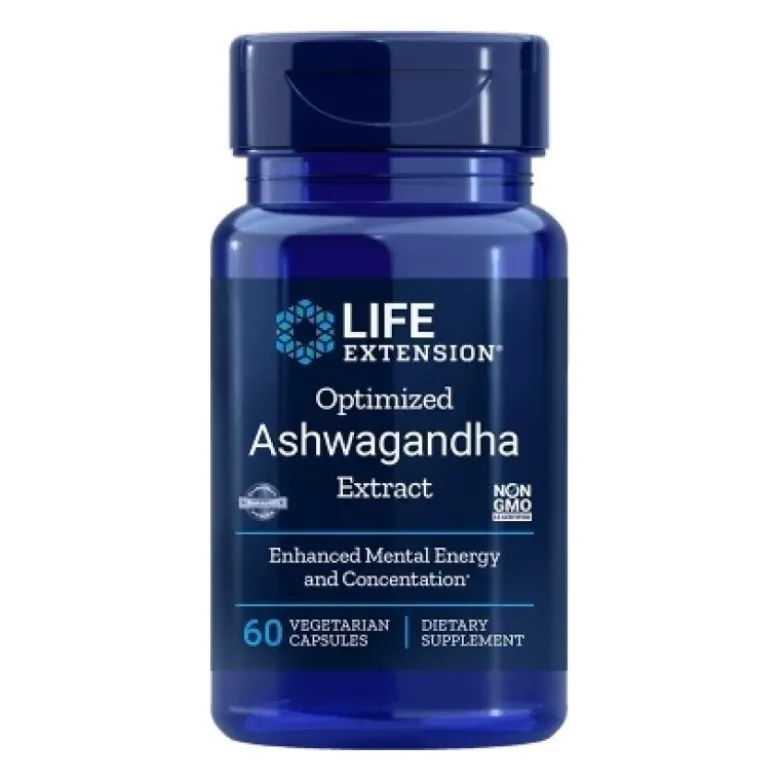 LIFE EXTENSION Optimized Ashwagandha Extract 60 veg caps.