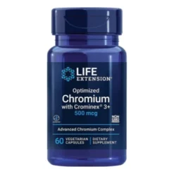 LIFE EXTENSION Optimized Chromium Crominex 3+ 500 mcg 60 veg caps.