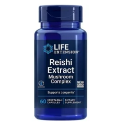 LIFE EXTENSION Reishi Extract Mushroom Complex 60 veg caps.