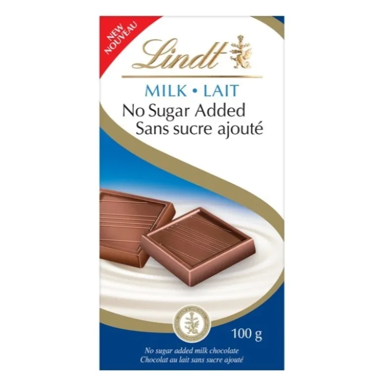 LINDT Milk Chocolate No Sugar Added 100 g