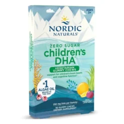 NORDIC Childrens DHA Vegetarian Gummy Chews 250 mg 30 gummies Passion Fruit-Lemon