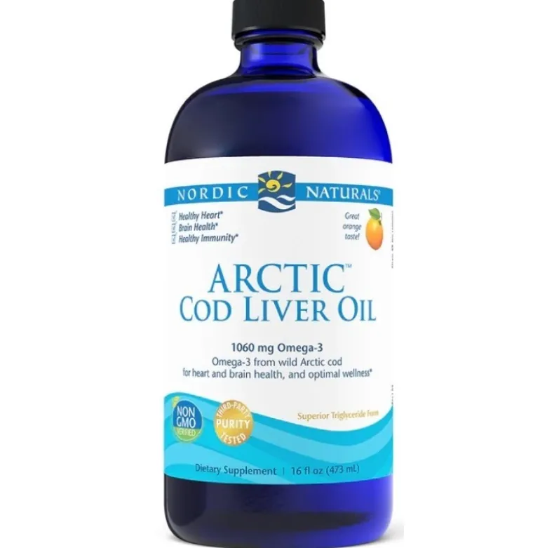 NORDIC NATURALS Arctic Cod Liver Oil 1060 mg 473 ml Pomarańcza