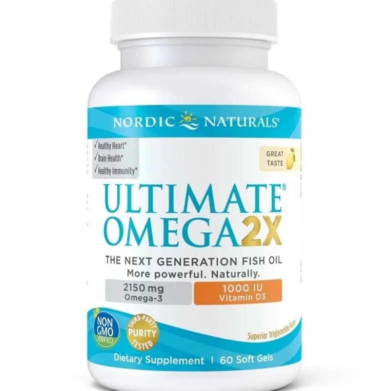 NORDIC NATURALS Ultimate Omega 2X D3 2150 mg 60 softgels Lemon