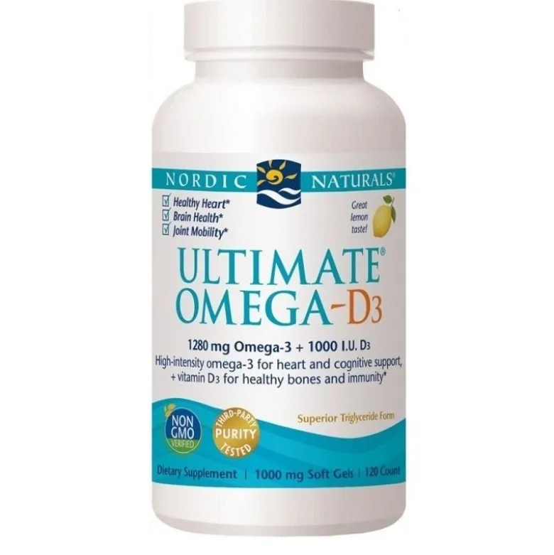 NORDIC NATURALS Ultimate Omega-D3 1280 mg 120 softgels