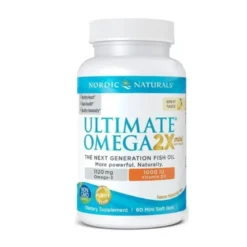 NORDIC NATURALS Ultimate Omega 2X Mini + Witamina D3 1000 IU 60 mini softgels Cytryna
