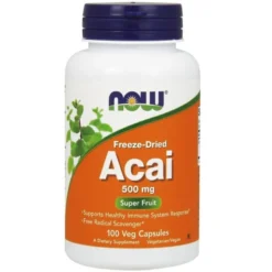NOW FOODS Acai 500 mg 100 veg caps.