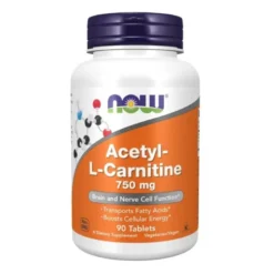 NOW FOODS Acetyl L-Carnitine 750 mg 90 tabs.