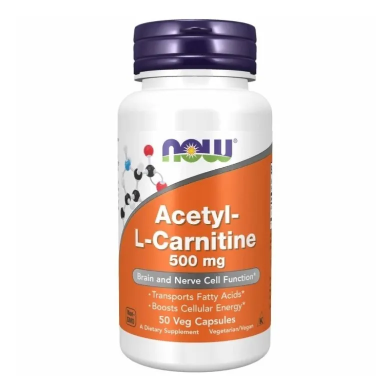 NOW FOODS Acetyl L-Carnitine 500 mg 50 veg caps.