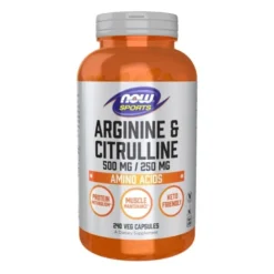 NOW FOODS Arginine & Citruline 500/250 240 veg caps.