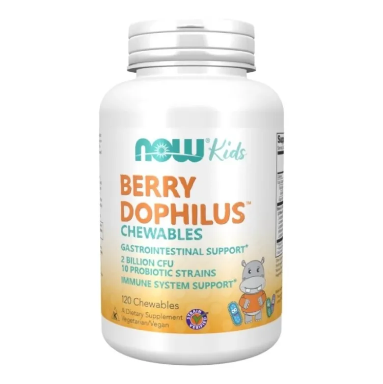 NOW FOODS BerryDophilus™ Kids 120 tabs. do żucia