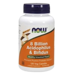 NOW FOODS 8 Billion Acidophilus & Bifidus 120 veg caps.