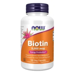 NOW FOODS Biotin 5000 mcg 120 veg caps.