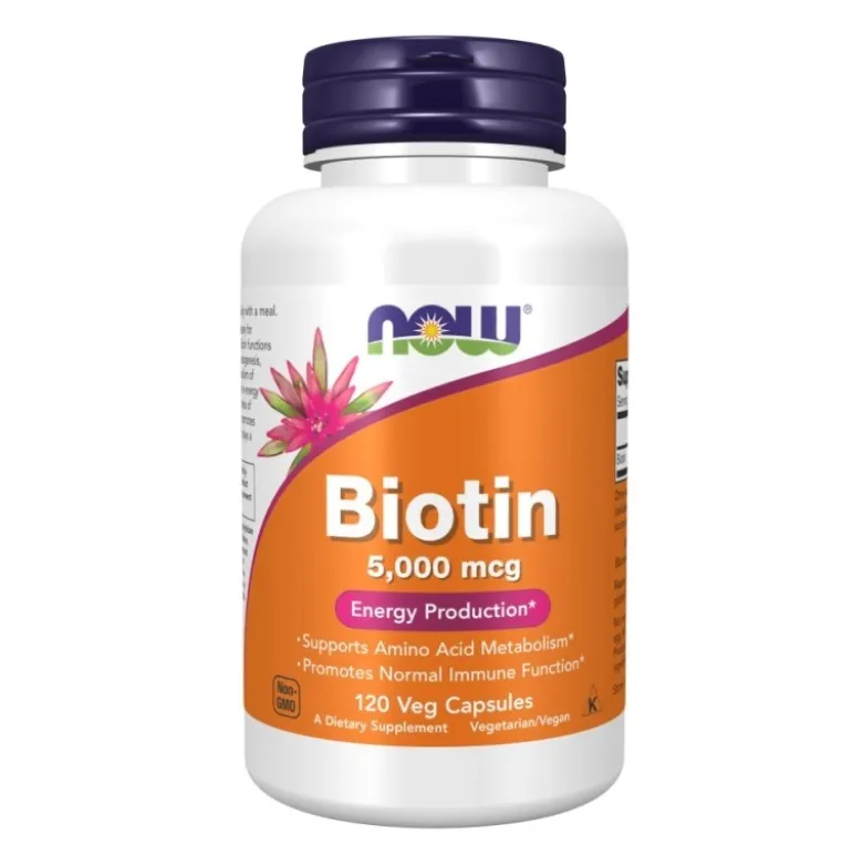 NOW FOODS Biotin 5000 mcg 120 veg caps.