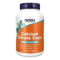 NOW FOODS Calcium Citrate Minerals & D2 240 veg caps.