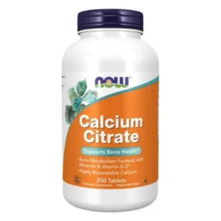 NOW FOODS Calcium Citrate Minerals & D2 250 tabs.