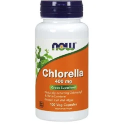NOW FOODS Chlorella 400 mg 100 veg caps.
