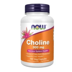 NOW FOODS Choline 300 mg 100 veg caps.