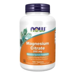 NOW FOODS Cytrynian Magnezu 200 mg 100 tabs.