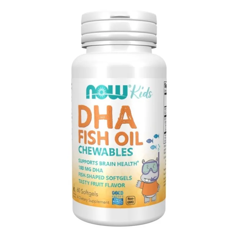NOW FOODS DHA Kids Chewable 100 mg 60 softgels
