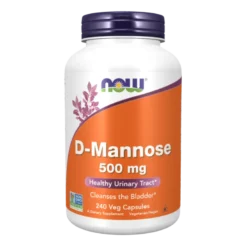 NOW FOODS D-Mannose 500 mg 240 veg caps.