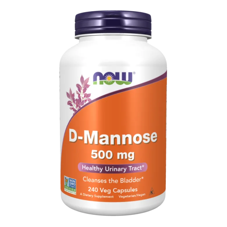 NOW FOODS D-Mannose 500 mg 240 veg caps.