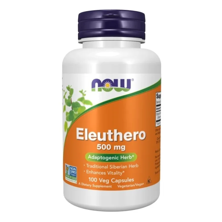 NOW FOODS Eleuthero 500 mg 100 veg caps.