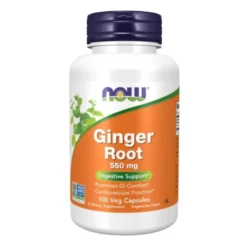 NOW FOODS Ginger Root 550 mg 100 veg caps.