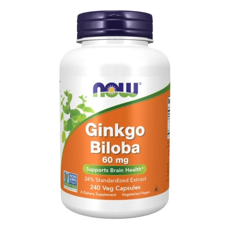 NOW FOODS Ginkgo Biloba 60 mg 240 veg caps.