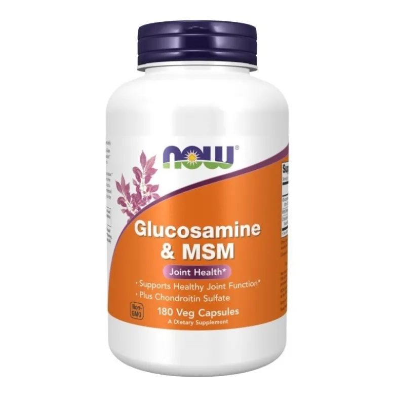 NOW FOODS Glukozamina & MSM 180 veg caps.