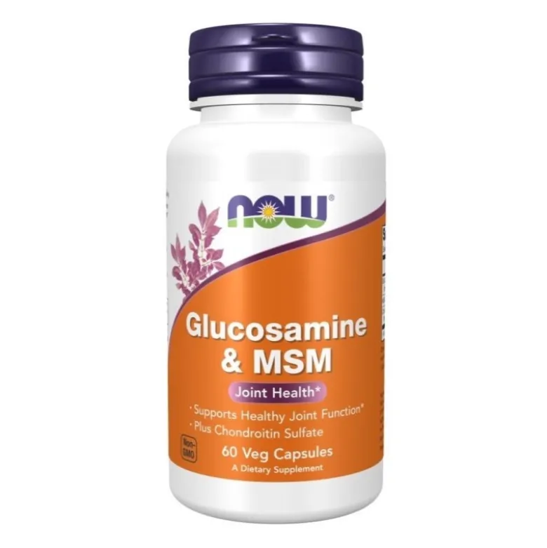 NOW FOODS Glukozamina & MSM 60 veg caps.