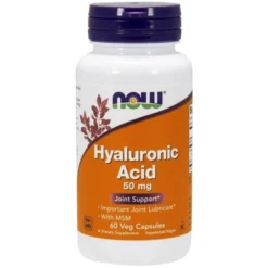 NOW FOODS Hyaluronic Acid MSM 50 mg 60 veg caps.
