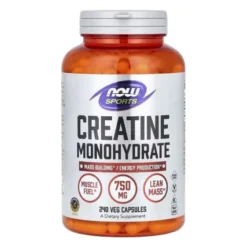 NOW FOODS Kreatyna Monohydrate 750 mg 240 veg caps.