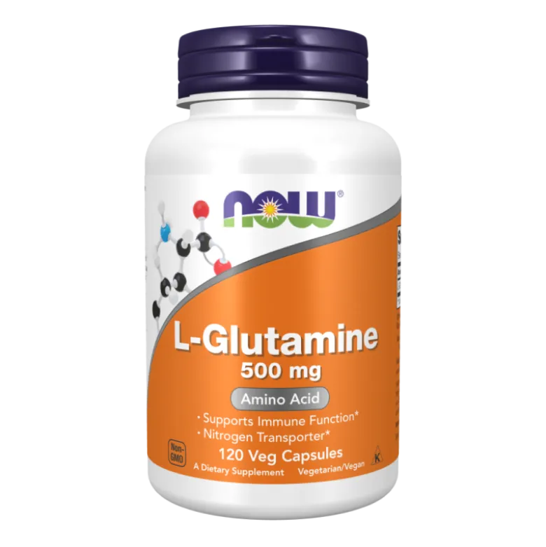 NOW FOODS L-Glutamina 500 mg 120 vege caps.
