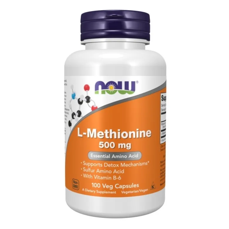 NOW FOODS L-Methionine 500 mg 100 veg caps.