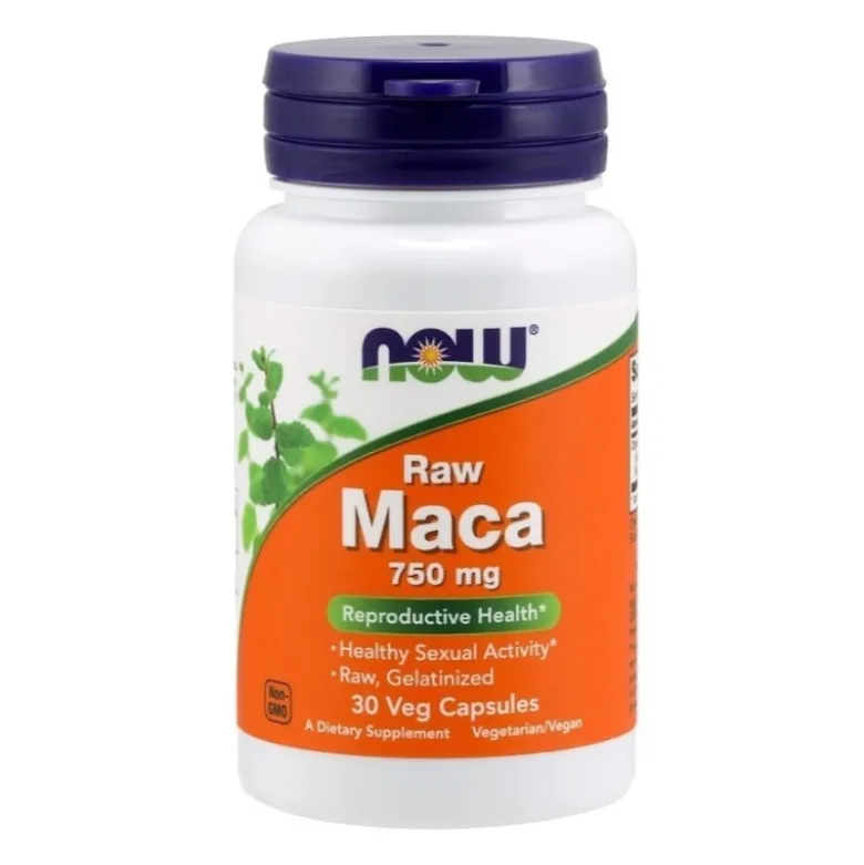 NOW FOODS MACA Raw 6:1 750 mg 30 veg caps.