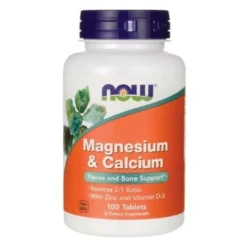 NOW FOODS Magnesium & Calcium + Zinc + D3 100 tabs.