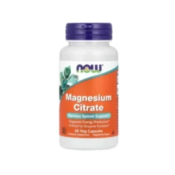 NOW FOODS Magnesium Citrate 133 mg 60 veg caps.