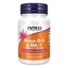 NOW FOODS Mega D-3 5000 IU & MK-7 180 mcg 60 veg caps.