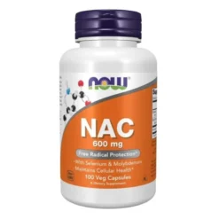 NOW FOODS NAC N-Acetylocysteina 600 mg 100 veg caps.