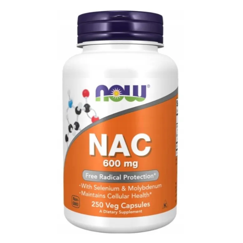 NOW FOODS NAC N-Acetylocysteina 600 mg 250 veg.caps