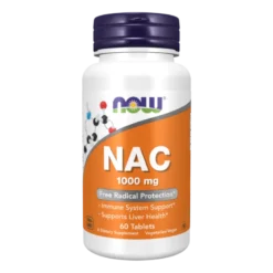 NOW FOODS NAC N-Acetylocysteina 1000 mg 60 tabs.