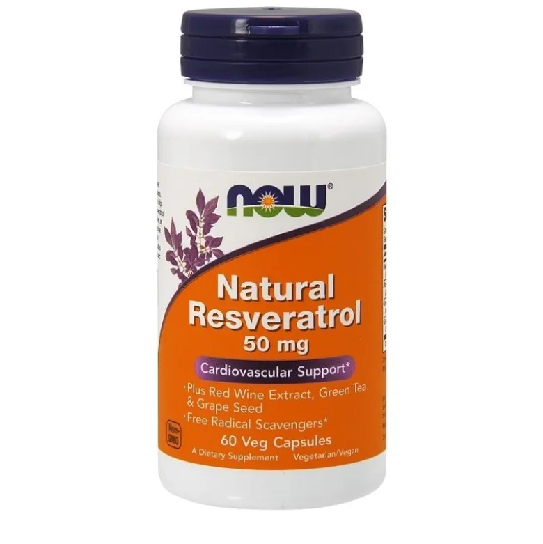 NOW FOODS Natural Resveratrol 50 mg 60 caps.