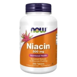 NOW FOODS Niacin 500 mg sustained release 250 tabs.