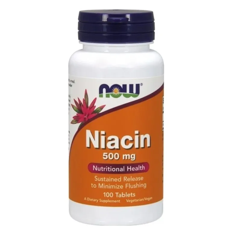 NOW FOODS Niacin 500 mg sustained release 100 tabs.