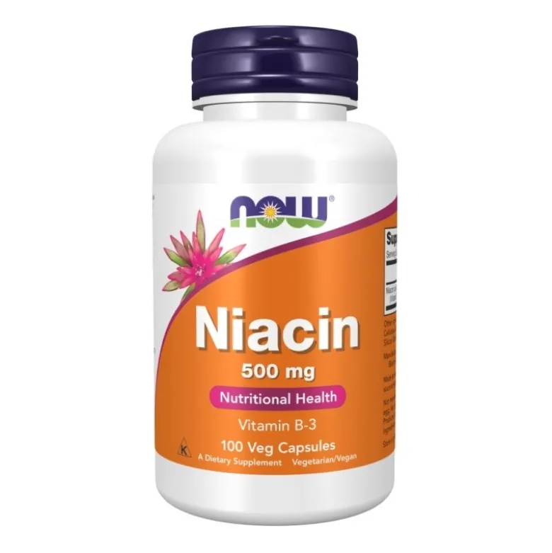 NOW FOODS Niacin 500 mg 100 veg caps.